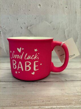 Pink "Good Luck, Babe" Soft Touch Mug Chappell Roan Coffee Mug NWT (SKU: 213MI)
